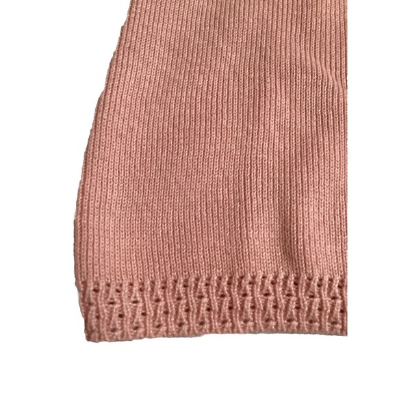 DRESSBARN True Pink Cotten Blend Delicate Pull Over Sweater 3/4 Sleeve Sz Small - Picture 9 of 11